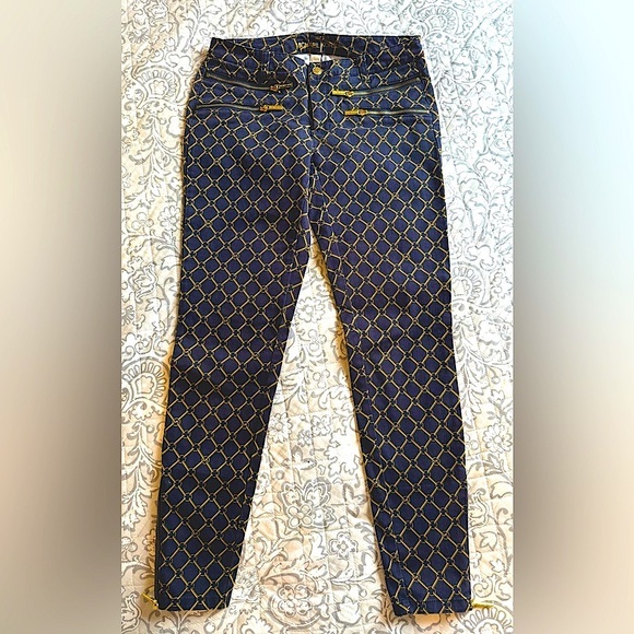 Michael Kors Chain Link Stretch Skinny Jeans - Picture 1 of 6